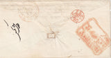 144022 1860 MAIL EXETER TO BOMBAY 6d (SG68), WAFER SEAL ON REVERSE.