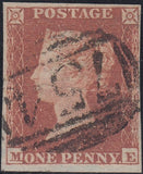 144029 1853-54 DIE 1 1d PL.163 MATCHED PAIR LETTERED ME 1d IMPERF (SG8) AND 1d PERF (SG17).