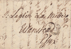 144050 CIRCA 1776-1790 PART WRAPPER LONDON TO WANSTEAD, ESSEX WITH 'PENNY POST NOT PAID/G' LONDON HANDSTAMP (L390).