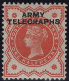 144075 1895-1900 GREAT BRITAIN 'ARMY TELEGRAPHS' VERY FINE UNUSED GROUP OF ELEVEN ½d-10s.