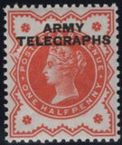 144075 1895-1900 GREAT BRITAIN 'ARMY TELEGRAPHS' VERY FINE UNUSED GROUP OF ELEVEN ½d-10s.