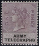 144075 1895-1900 GREAT BRITAIN 'ARMY TELEGRAPHS' VERY FINE UNUSED GROUP OF ELEVEN ½d-10s.