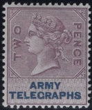 144075 1895-1900 GREAT BRITAIN 'ARMY TELEGRAPHS' VERY FINE UNUSED GROUP OF ELEVEN ½d-10s.