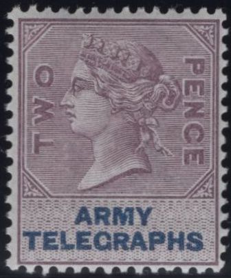 144075 1895-1900 GREAT BRITAIN 'ARMY TELEGRAPHS' VERY FINE UNUSED GROUP OF ELEVEN ½d-10s.
