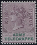144075 1895-1900 GREAT BRITAIN 'ARMY TELEGRAPHS' VERY FINE UNUSED GROUP OF ELEVEN ½d-10s.
