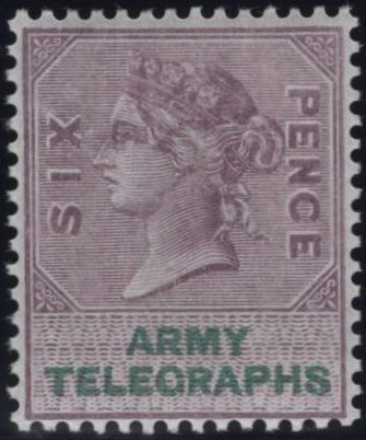 144075 1895-1900 GREAT BRITAIN 'ARMY TELEGRAPHS' VERY FINE UNUSED GROUP OF ELEVEN ½d-10s.