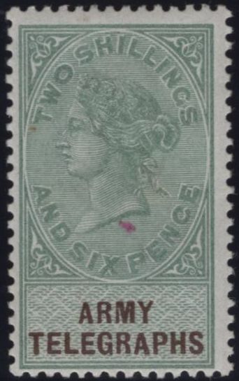 144075 1895-1900 GREAT BRITAIN 'ARMY TELEGRAPHS' VERY FINE UNUSED GROUP OF ELEVEN ½d-10s.