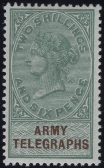 144075 1895-1900 GREAT BRITAIN 'ARMY TELEGRAPHS' VERY FINE UNUSED GROUP OF ELEVEN ½d-10s.