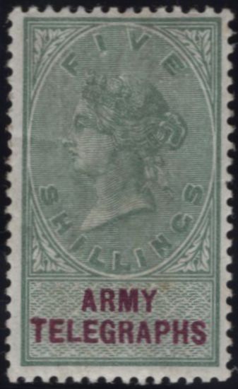 144075 1895-1900 GREAT BRITAIN 'ARMY TELEGRAPHS' VERY FINE UNUSED GROUP OF ELEVEN ½d-10s.