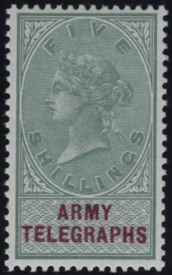 144075 1895-1900 GREAT BRITAIN 'ARMY TELEGRAPHS' VERY FINE UNUSED GROUP OF ELEVEN ½d-10s.