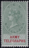 144075 1895-1900 GREAT BRITAIN 'ARMY TELEGRAPHS' VERY FINE UNUSED GROUP OF ELEVEN ½d-10s.