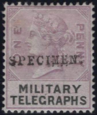 144076 1884-1885 GREAT BRITAIN 'MILITARY TELEGRAPHS' VERY FINE UNUSED GROUP OF ELEVEN 1d - £1 OVERPRINTED 'SPECIMEN'.