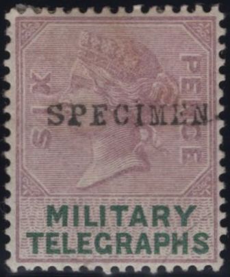 144076 1884-1885 GREAT BRITAIN 'MILITARY TELEGRAPHS' VERY FINE UNUSED GROUP OF ELEVEN 1d - £1 OVERPRINTED 'SPECIMEN'.