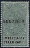 144076 1884-1885 GREAT BRITAIN 'MILITARY TELEGRAPHS' VERY FINE UNUSED GROUP OF ELEVEN 1d - £1 OVERPRINTED 'SPECIMEN'.