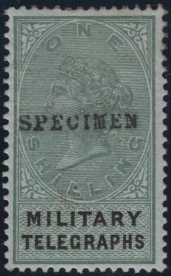144076 1884-1885 GREAT BRITAIN 'MILITARY TELEGRAPHS' VERY FINE UNUSED GROUP OF ELEVEN 1d - £1 OVERPRINTED 'SPECIMEN'.