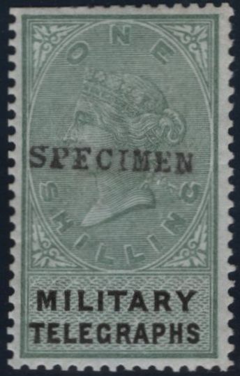 144076 1884-1885 GREAT BRITAIN 'MILITARY TELEGRAPHS' VERY FINE UNUSED GROUP OF ELEVEN 1d - £1 OVERPRINTED 'SPECIMEN'.