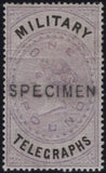 144076 1884-1885 GREAT BRITAIN 'MILITARY TELEGRAPHS' VERY FINE UNUSED GROUP OF ELEVEN 1d - £1 OVERPRINTED 'SPECIMEN'.