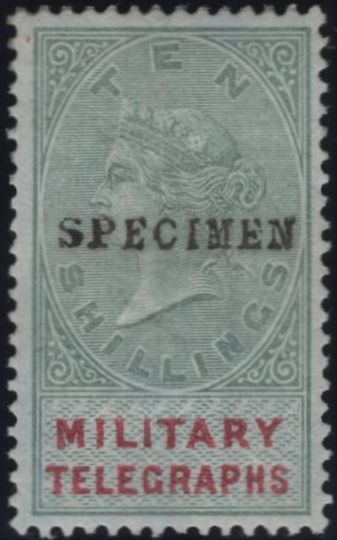144076 1884-1885 GREAT BRITAIN 'MILITARY TELEGRAPHS' VERY FINE UNUSED GROUP OF ELEVEN 1d - £1 OVERPRINTED 'SPECIMEN'.