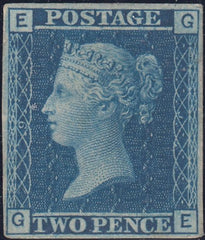 144115 1867 PARIS EXHIBITION PROOF 2d BLUE PL.9 IMPERFORATE(GE)(SPEC DP49).