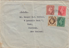 144122 1949 'O.A.S.' (ONWARD AIR SERVICE) MAIL 'F.P.O. /424' (BRITISH ARMY ON RHINE) TO NEW ZEALAND.