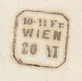 144143 1865 MAIL LONDON TO VIENNA 6d LILAC PL.5 (SG97).
