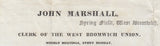 144146 1838 MAIL PRINTED BILLHEAD WEST BROMWICH TO CLEOBURY MORTIMER, SALOP.