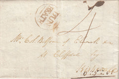 144152  1801 MAIL CALDER, CAITHNESS TO KIRKWALL WITH 'DUN/BEATH' HANDSTAMP.