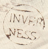 144153 1796 MAIL INVERNESS TO BANFF WITH  'INVER/NESS' HANDSTAMP.