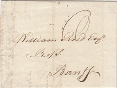 144157 1801 MAIL ELGIN TO BANFF WITH 'ELGIN' HANDSTAMP.