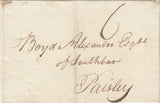 144158 1802 MAIL CRIEFF TO PAISLEY WITH 'CRIEFF' CONVEX STYLE HANDSTAMP.