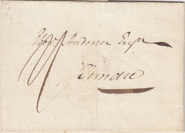 144159 1801 MAIL PERTH TO DUNDEE WITH 'PERTH' HANDSTAMP IN RED.