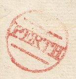 144159 1801 MAIL PERTH TO DUNDEE WITH 'PERTH' HANDSTAMP IN RED.