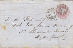 144160 1861 PENNY PINK USED WITHIN LONDON 'TOO.LATE/LONDON 78' DUPLEX.