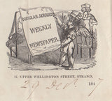 144164 1847 PENNY PINK USED IN LONDON WITH LETTER VERY FINE PRINTED BILL HEAD 'DOUGLAS JERROLD'S WEEKLY NEWSPAPER'.