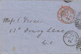 144165 1875 MAIL FROM 'SAVINGS BANK DEPT' GPO LONDON USED IN LONDON.