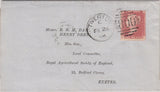 144167  1864 MAIL TIVERTON TO EXETER DIE 2 1d PL.51 ALPHABET IV (SG42)(FF).