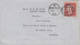 144168 1864 MAIL USED LOCALLY IN EXETER DIE 2 1d PL.50 ALPHABET IV (SG42)(FD).