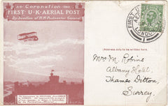 144174 1911 FIRST U.K. AERIAL POST COMPLETE RECONSTRUCTION OF THE THIRTY DIFFERENT PLATE POSITIONS SHOWING POSITIONAL FLAWS,