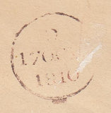 144177 1810 MAIL TO LONDON POSTAL CHARGE RE-RATED WITH INSPECTOR'S MARK.