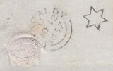 144178 1857 MAIL GLASGOW TO KIRKCALDY 1d (SG40), STAR SHAPED INSPECTOR'S MARK ON REVERSE.