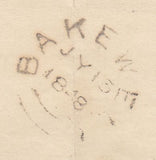 144183 1848 PENNY PINK WRAPPER REGISTERED MAIL SLEAFORD, LINCS TO BAKEWELL, DERBYS.