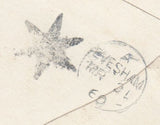 144188 1860 MAIL CARDIFF TO EVESHAM 1d (SG40) STAR SHAPED INSPECTOR'S MARK.