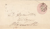 144190 1843 PENNY PINK ENVELOPE LONDON TO PLYMOUTH LONDON 'No. 7' MALTESE CROSS, ' ANTI CORN LAW LEAGUE' WAFER SEAL ON REVERSE.