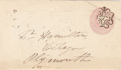 144190 1843 PENNY PINK ENVELOPE LONDON TO PLYMOUTH LONDON 'No. 7' MALTESE CROSS, ' ANTI CORN LAW LEAGUE' WAFER SEAL ON REVERSE.