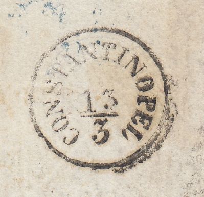 144199 1866 MAIL LONDON TO CONSTANTINOPLE 1d (SG43) AND 2d BLUE PL.9 (SG45) X FIVE.