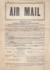 144213 1924 ' AIR MAIL GENERAL POST OFFICE' CIRCULAR ISSUED JUNE 1924.