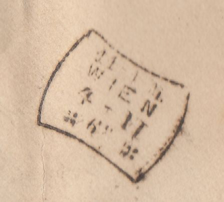 144227 1868 LARGE ENVELOPE TEDDINGTON, MIDDLESEX TO VIENNA 6d LILAC PL.6 (SG104) x SIX.