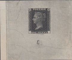 144230 1890 'GUILDHALL PROOF' OF 1855 DIE 2 1d ISSUE (SPEC DP31).