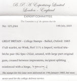 144234 1885 BALLIOL COLLEGE ½d SCARLET 'TETE-BECHE PAIR' (SPEC CS2a) GOOD TO FINE UNUSED.