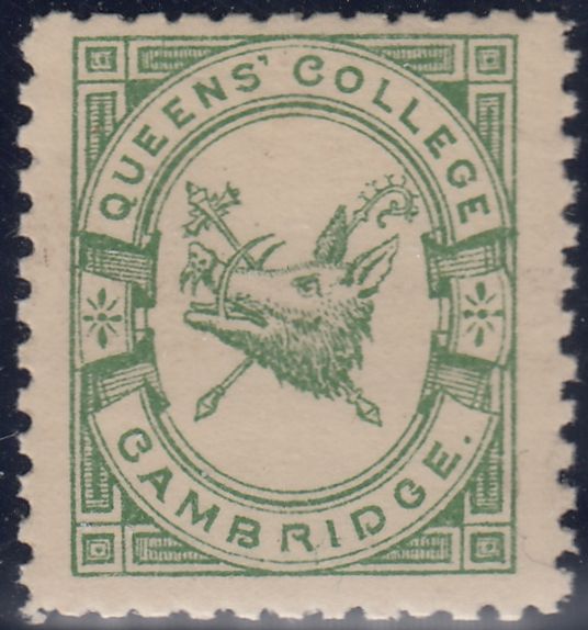 144250 1883 ½d BRIGHT GREEN QUEENS' COLLEGE, CAMBRIDGE (CS15) FINE UNUSED.